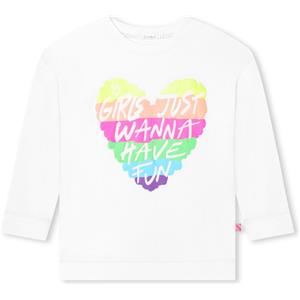 Tshirt Billieblush avorio a manica lunga con stampa 