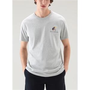 Woolrich T shirt con stampa sul retro