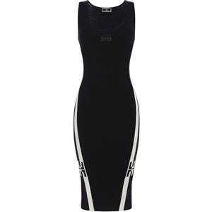Elisabetta Franchi Abito Donna con bande logo Nero
