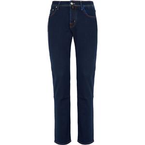 Jacob Cohen Jeans Slim 5 tasche Nick in denim Tencel Stretch Blu Scuro