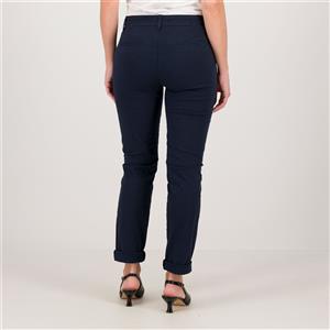 Risskio Pantaloni a sigaretta con tasche oblique in twill di cotone