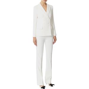 ELISABETTA FRANCHI TAILLEUR DOPPIOPETTO IN CREPE CON BANDE IN RASO - TP00251E2 - avorio