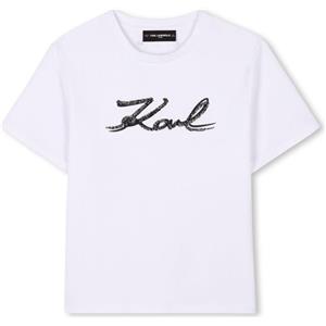 Karl Lagerfeld Kids t-shirt con strass