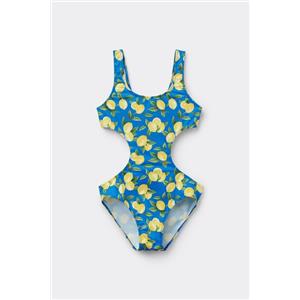 Tezenis Costume Intero Bimba Sorrento Lemon Bambina Verde