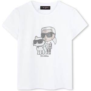 Karl Lagerfeld Kids t-shirt con strass