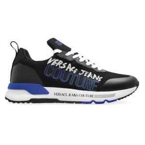 Versace Jeans Couture per uomo. 78YA3SA9-ZSC67 Sneakers casual con logo nero [3209818], Basso, Stringhe