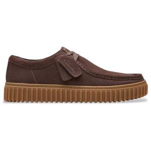 Clarks per uomo. 26181386 Scarpe in pelle marrone Torhill Lo [3228719], Basso, Camoscio, Stringhe, Casual