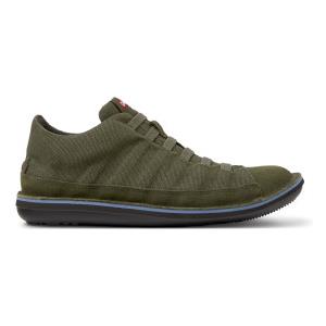 Camper per uomo. [36791-076] Sneakers in pelle verde Beetle, Basso, Camoscio, Stringhe, Casual, Sostenibile