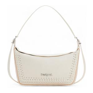 Desigual per donna. 25SAXP52 Borsa con dettagli intrecciati bianchi [3250323], Bianco, Casual, Poliuretano