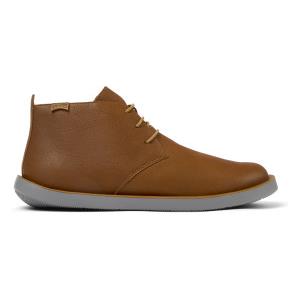 Camper per uomo. [K300378-018] Stivaletti in pelle marrone Wagon, Basso, Stringhe, Casual, Sostenibile