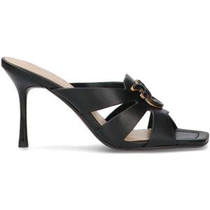 PINKO Sandalo donna nero in pelle