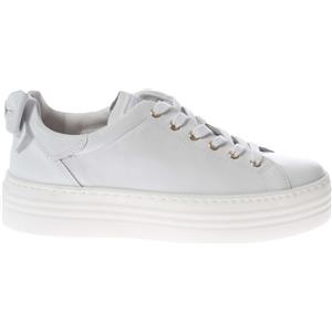 Nero Giardini Sneaker in pelle bianco con fiocco