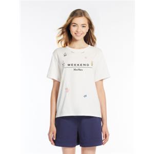 Weekend Max Mara per donna. 2515971042600 Maglietta bianca Olga [3217246], Bianco, Casual, Cotone, Lino, Manica corta