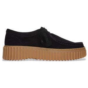 Clarks per donna. 26172044 Scarpe in pelle nera Torhill Bee [3228362], Nero, 3 a 5cm, Camoscio, Stringhe, Casual