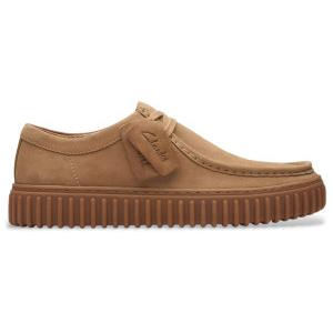 Clarks per uomo. 26173471 Scarpe in pelle beige Torhill Lo [3228377], Basso, Camoscio, Stringhe, Casual