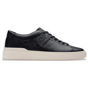 Clarks per uomo. 26176129 Sneakers Craft Swift in pelle nera [3228392], Nero, Basso, Stringhe, Casual