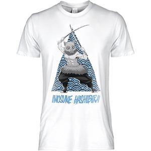 Demon Slayer T-Shirt Demon Slayer Inosuke Hashibira originale ufficiale bianca