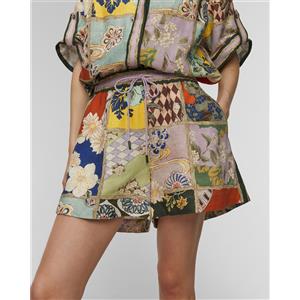 Alemais Pantaloncini In Lino Da Donna Alemais Bianca