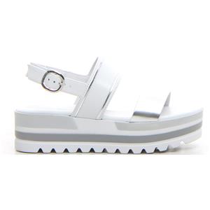NERO GIARDINI Sandalo Con Zeppa - Donna - Argento