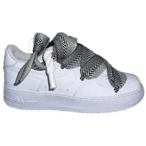 Nike Air Force 1 Custom White Rope Mood Lanvin Laces Grey
