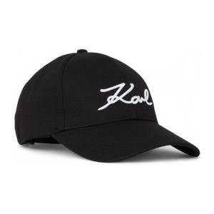 Karl Lagerfeld unisex. A1W33069 Cappellino con firma nera [3280496], Nero, Casual, Cotone