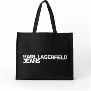 Karl Lagerfeld per donna. A1W50002 Borsa in tela con logo nero [3280410], Casual, Sostenibile, Cotone Riciclato