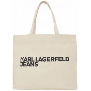 Karl Lagerfeld unisex. A1W50002 Borsa in tela con logo beige [3280411], Casual, Sostenibile, Cotone Riciclato