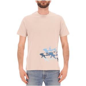 Paul & Shark T-shirt in cotone con maxi stampa squali