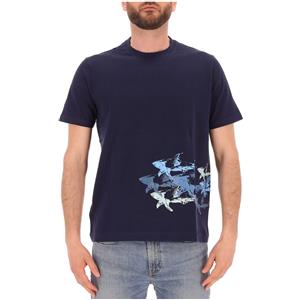 Paul & Shark T-shirt in cotone con maxi stampa squali