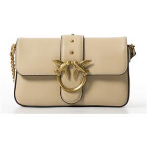 PINKO Borsa a spalla morbida Mini Love Bag Slouchy Pinko in pelle