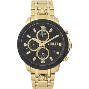 Versace Orologio Uomo Quadrante Analogico cassa e cinturino in Acciaio colore Nero Oro - VSPHJ0720 Versus Bicocca