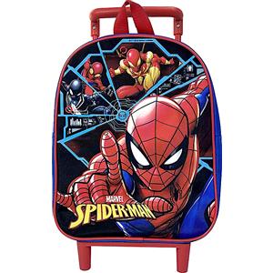 DIMAGRAF SRL TROLLEY SPIDERMAN ASILO PREMIUM CON RUOTE E MANIGLIA REGOLABILE, PER BAMBINI
