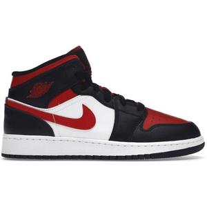 Jordan 1 Mid Black Fire Red