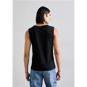 GCDS Canotta GCDS classic fit con logo a contrasto uomo