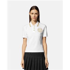 Versace Jeans Couture Polo Versace Jeans Couture con logo ricamato e dettagli in metallo donna