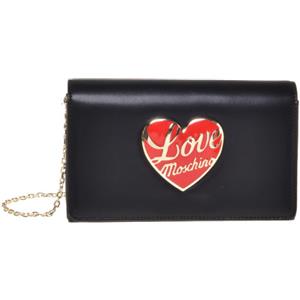 Love Moschino Borsa PU Nero con Logo Cuore